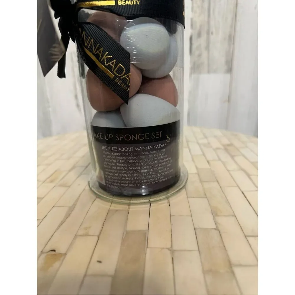 Make up sponges in jar